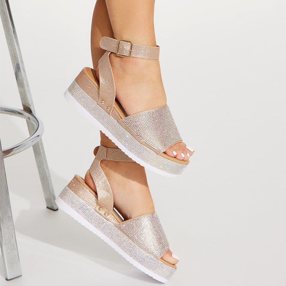 Rhinestone Platforms Sandals