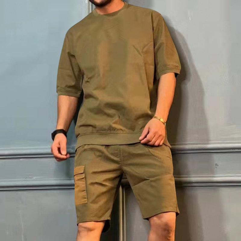 Men's Trendy Round Neck Short-sleeved 2pcs