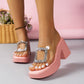 Women's Transparent Rhinestone Clogs