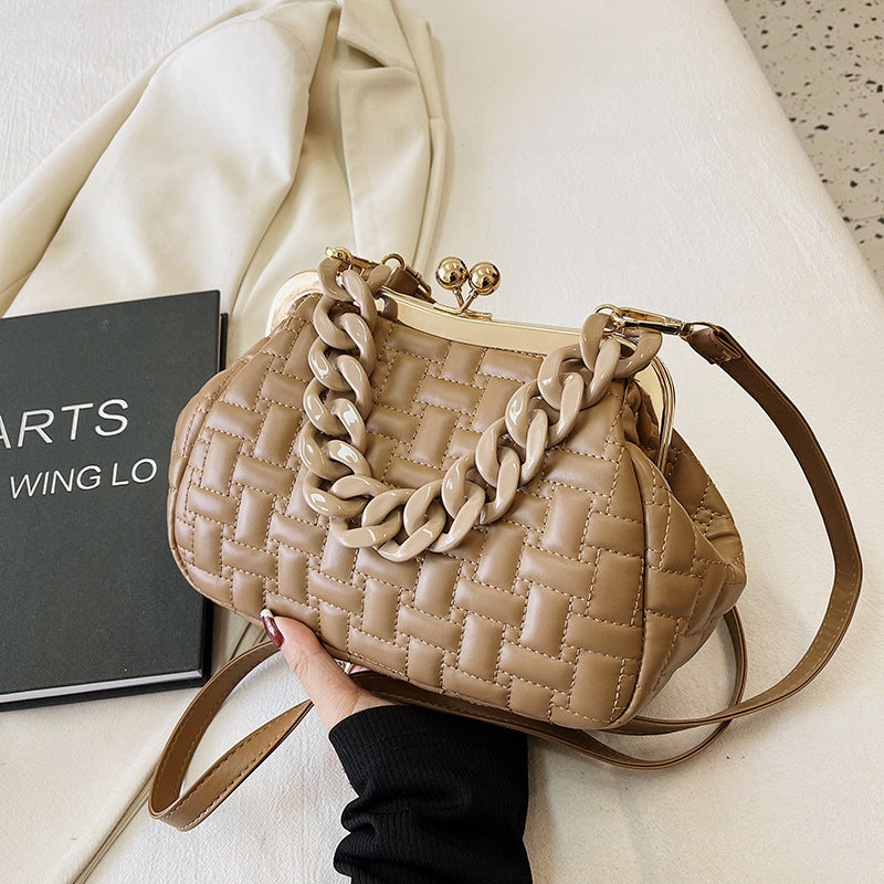 Small Designer Puffed Messenger Bag