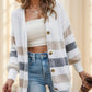Warm French Stripe Cardigan For Women