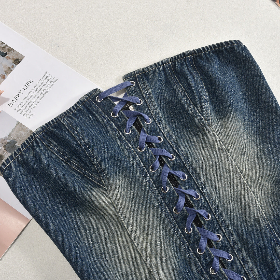 Women's Corset Denim Dress