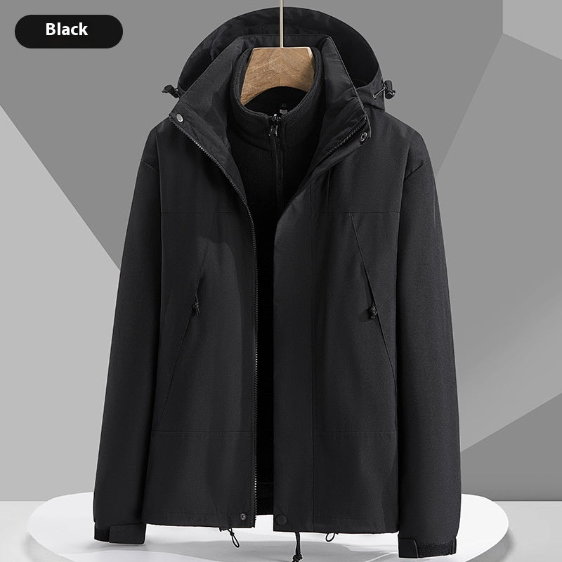 Hooded Waterproof Windbreaker w/ Removable Interior