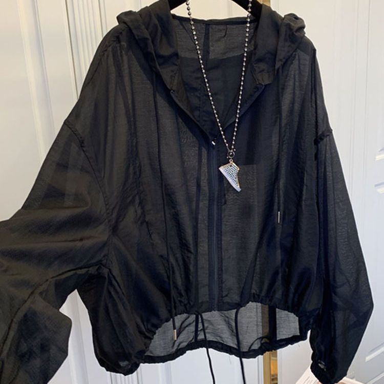 Lightweight Silk Hooded Top