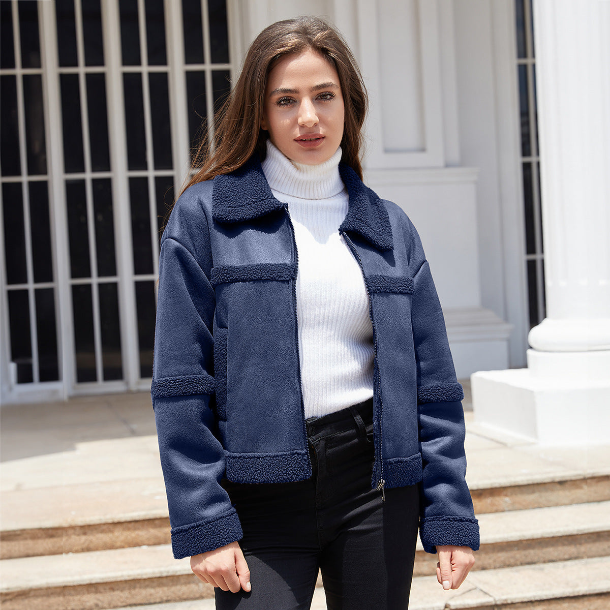 Women's Suede Fleece Jacket
