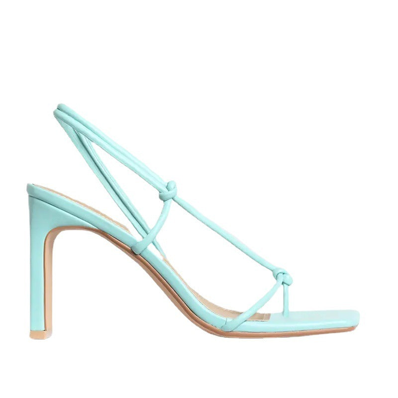 Ladies Square Toe High Heels Sandals