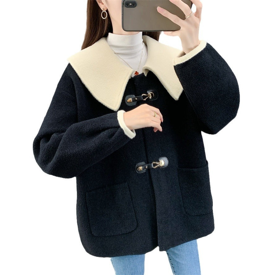 Woolen Sailor Collar Coat