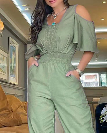 Elastic Leg Jumpsuit