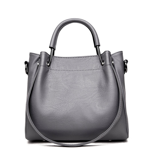 Women's Soft Leather Bucket Bag