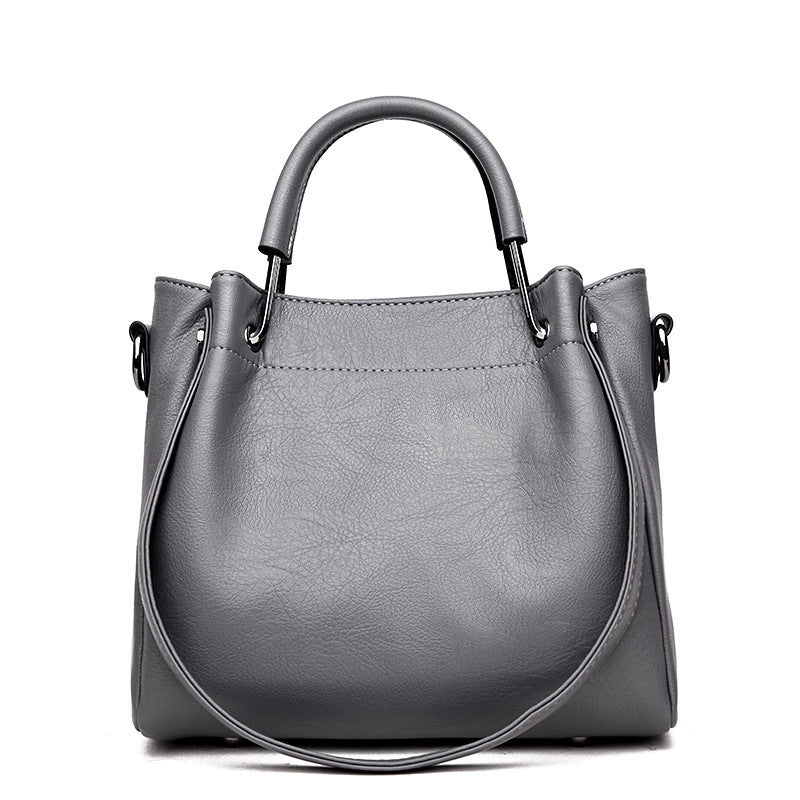 Women's Soft Leather Bucket Bag