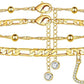Zircon Letters Anklet