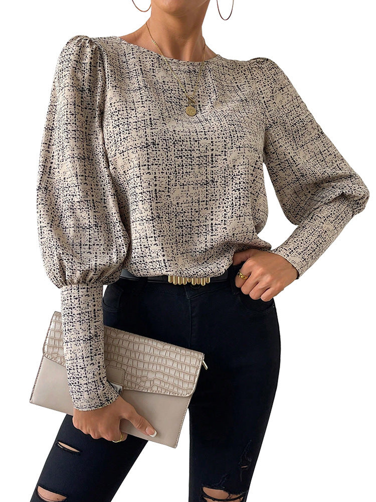 Women's Retro Button Back Blouse