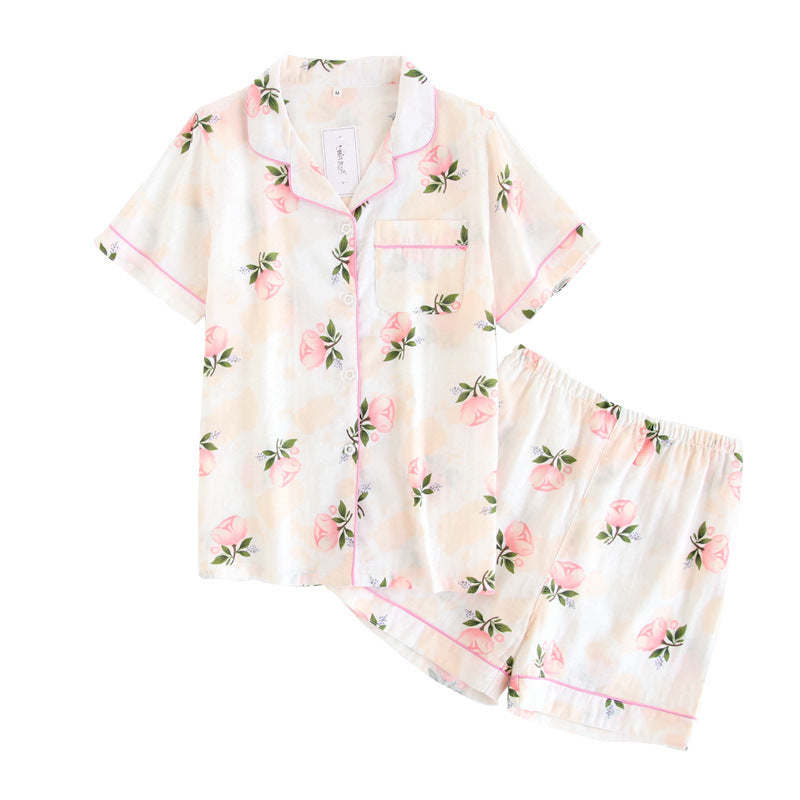 Cotton Yarn Pajamas Set