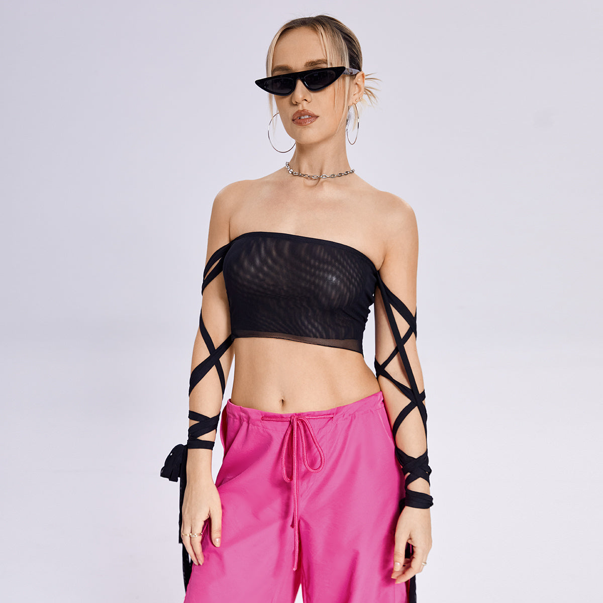 Elastic Cross Straps Tank Top