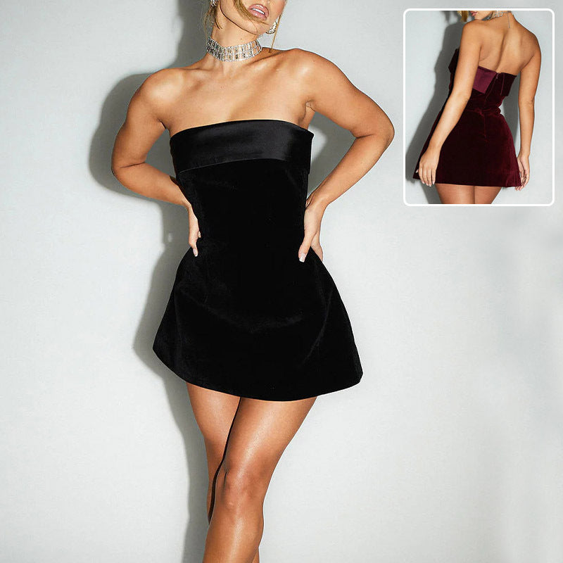 Tube-top Dress A-line Party Dress
