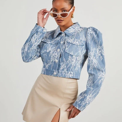 Denim Lace Jacket