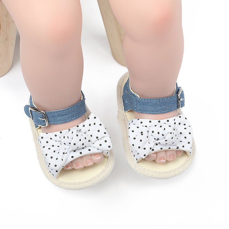 Toddler Leather Bow Sandals