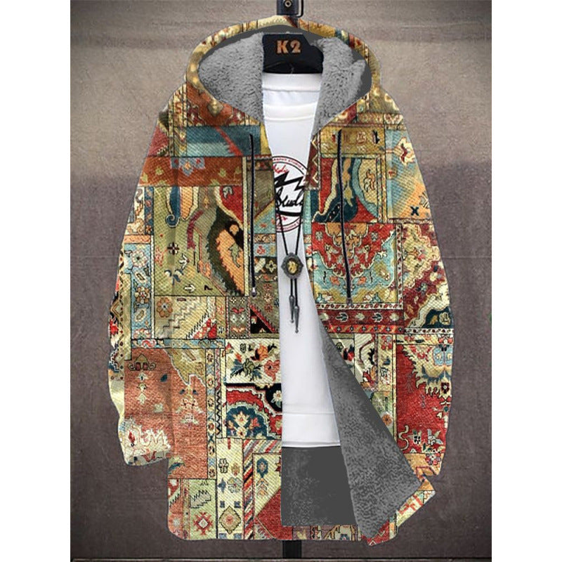 Fashion Digital Printing Fleece Padded Jacket For Men