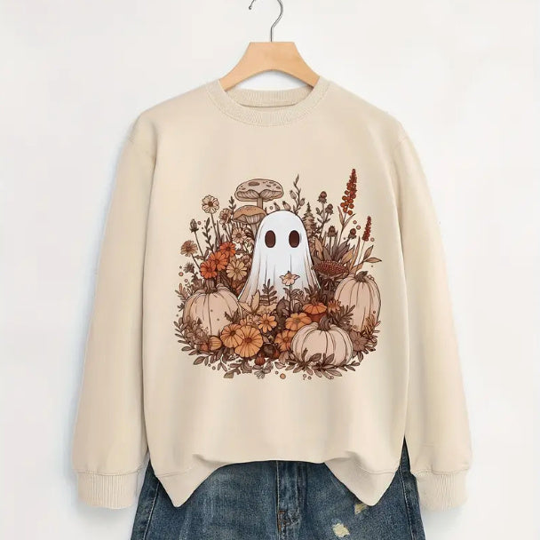 Fleece Printed Crew Neck