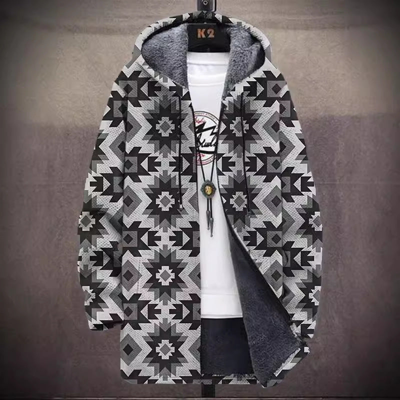 Fashion Digital Printing Fleece Padded Jacket For Men
