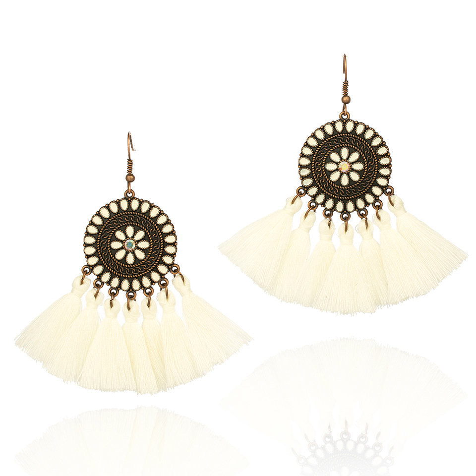 Large  Tassel Sunflower Earrings