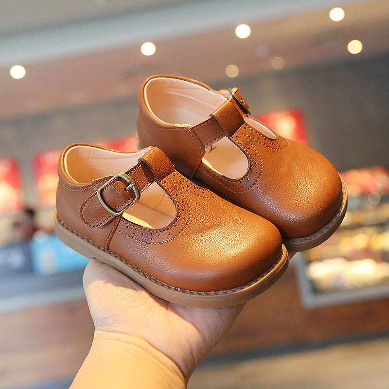 British Children's Retro Leather Shoes