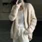 Thick Cashmere High Neck Zipper Cardigan For Women