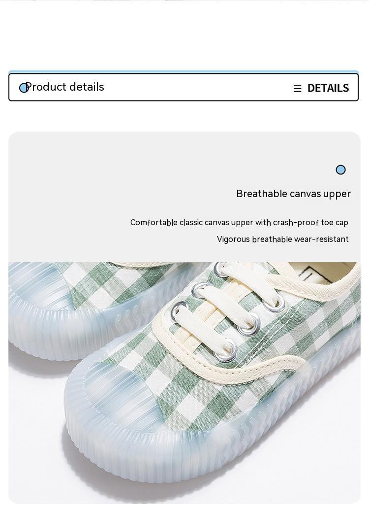 Toddler's Plaid Canvas Slip-On Sneakers