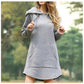 Solid Color Pocket Long Sleeve Hoodie For Women