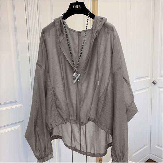 Lightweight Silk Hooded Top