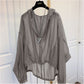 Lightweight Silk Hooded Top