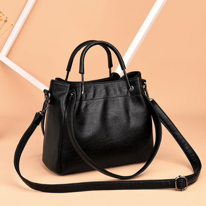 Women's Soft Leather Bucket Bag