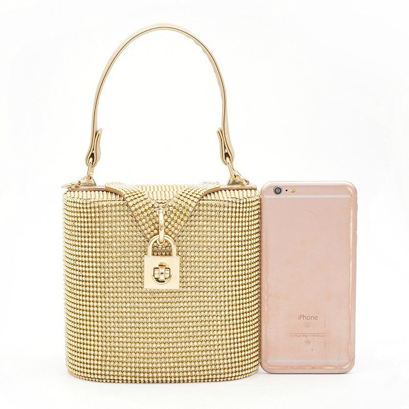 Portable Diamond Bucket Bag