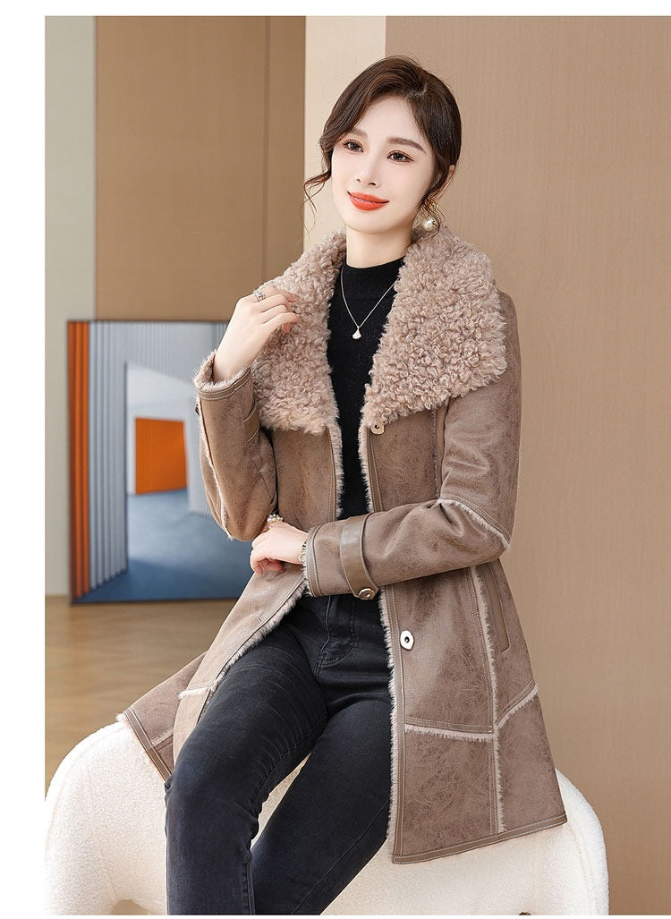 Mid-length Velvet Coat