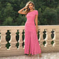 Women's Fitted Off-shoulder Pleated Dress