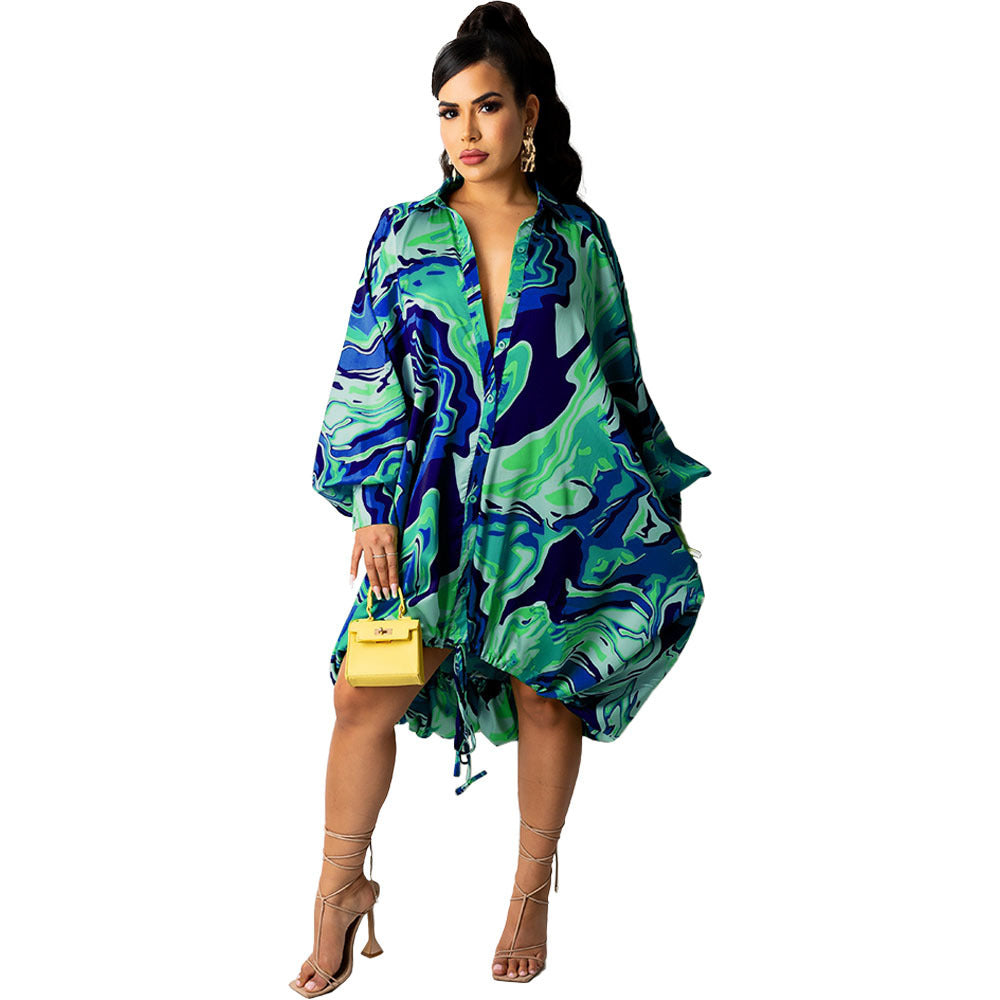 Women's Drawstring Loose Dress