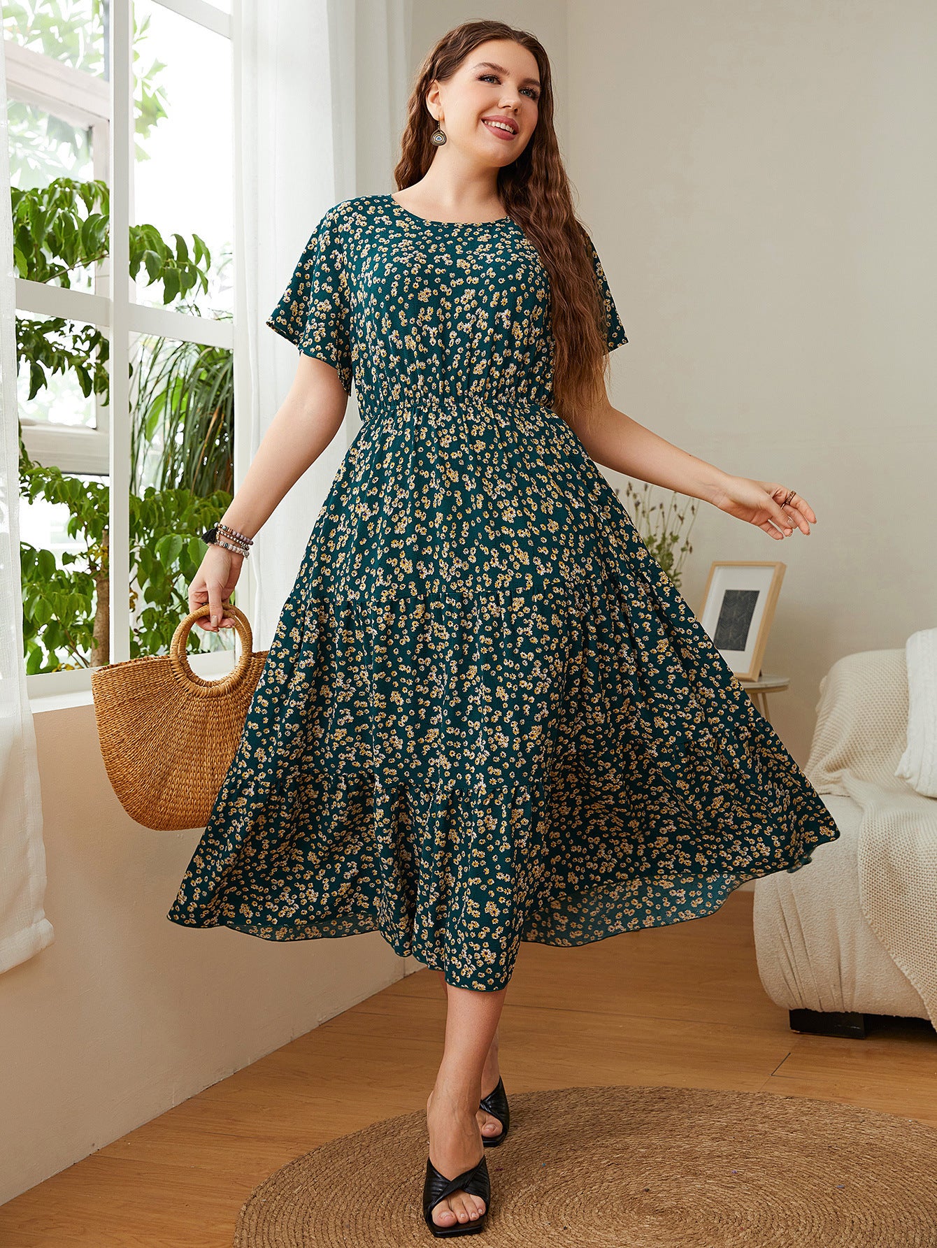 Women's Plus Size Printed Dress