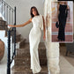 One-shoulder Ribbon Long Evening Dress