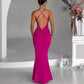 La Belle Low-cut Halter Dress