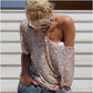 Women's Loose Off-the Shoulder Sequin Blouse