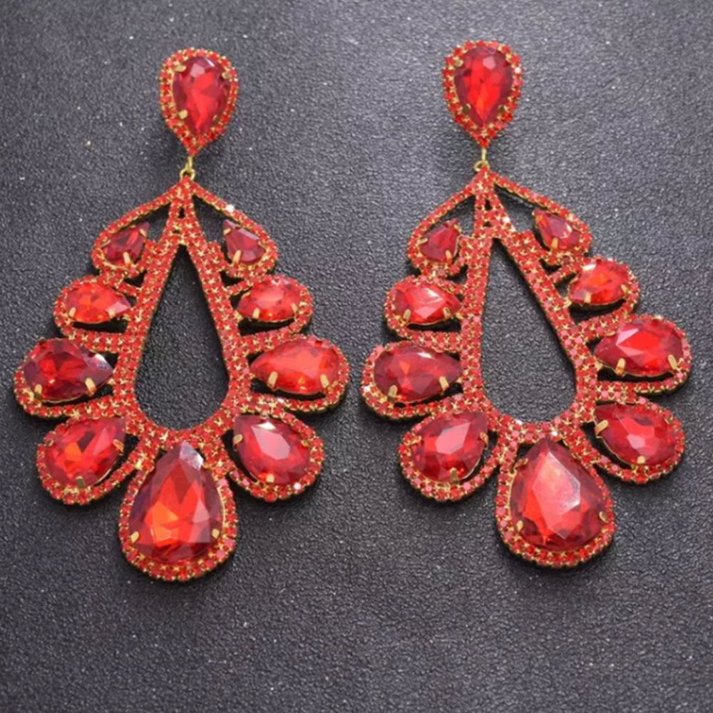 Her Rhinestone Earrings