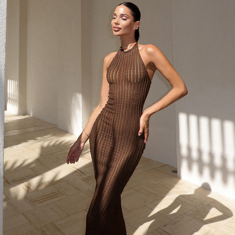 Women's Sexy Backless Fitted Dress