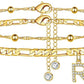 Zircon Letters Anklet