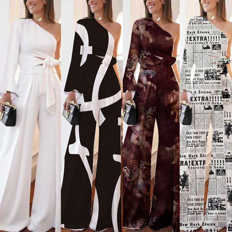 Sleeve Lace-up Jumpsuit