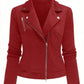 Oblique Zipper Fastener Decoration Slim Casual Jacket