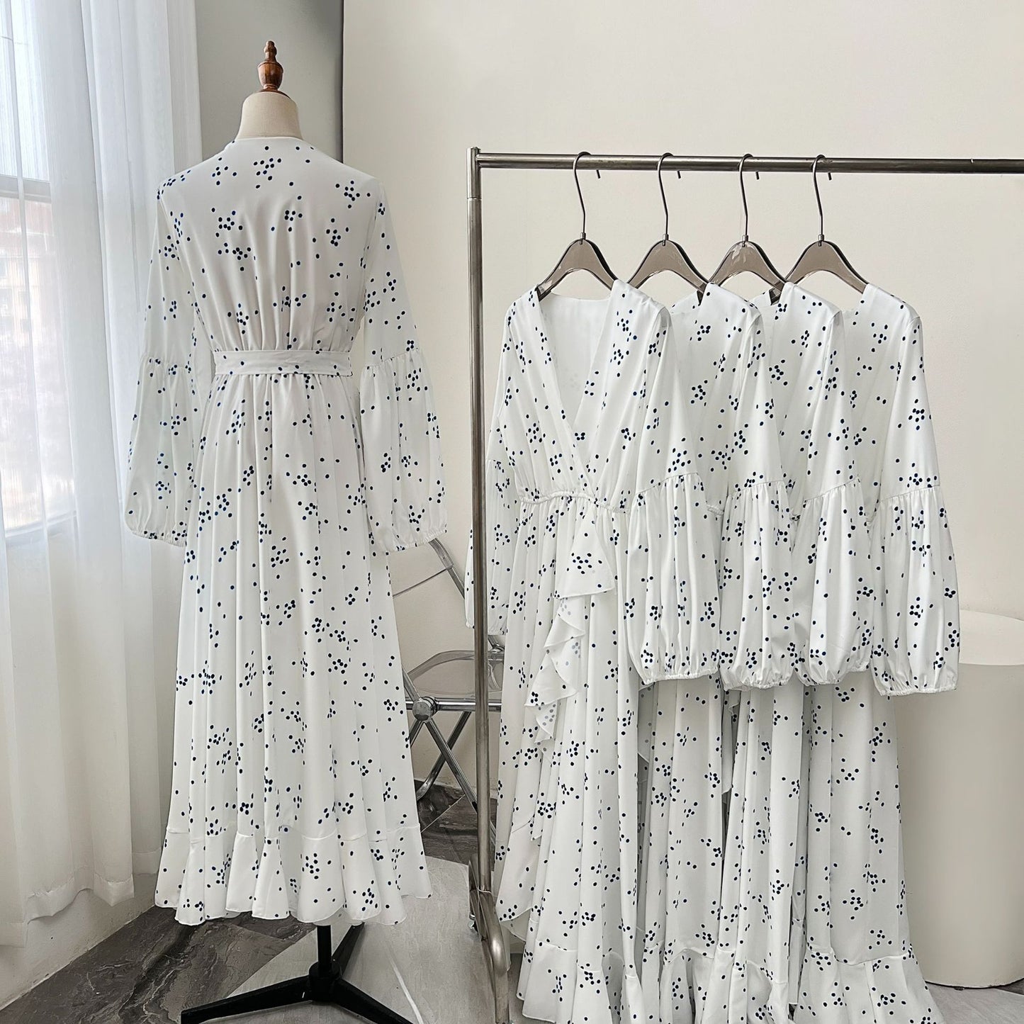 Ladies Swing Dress w/Ruffles