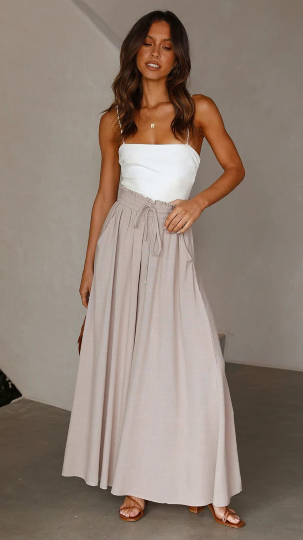 Womens Wide Leg Pocket Pants