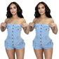 Denim Tube Top Jumper