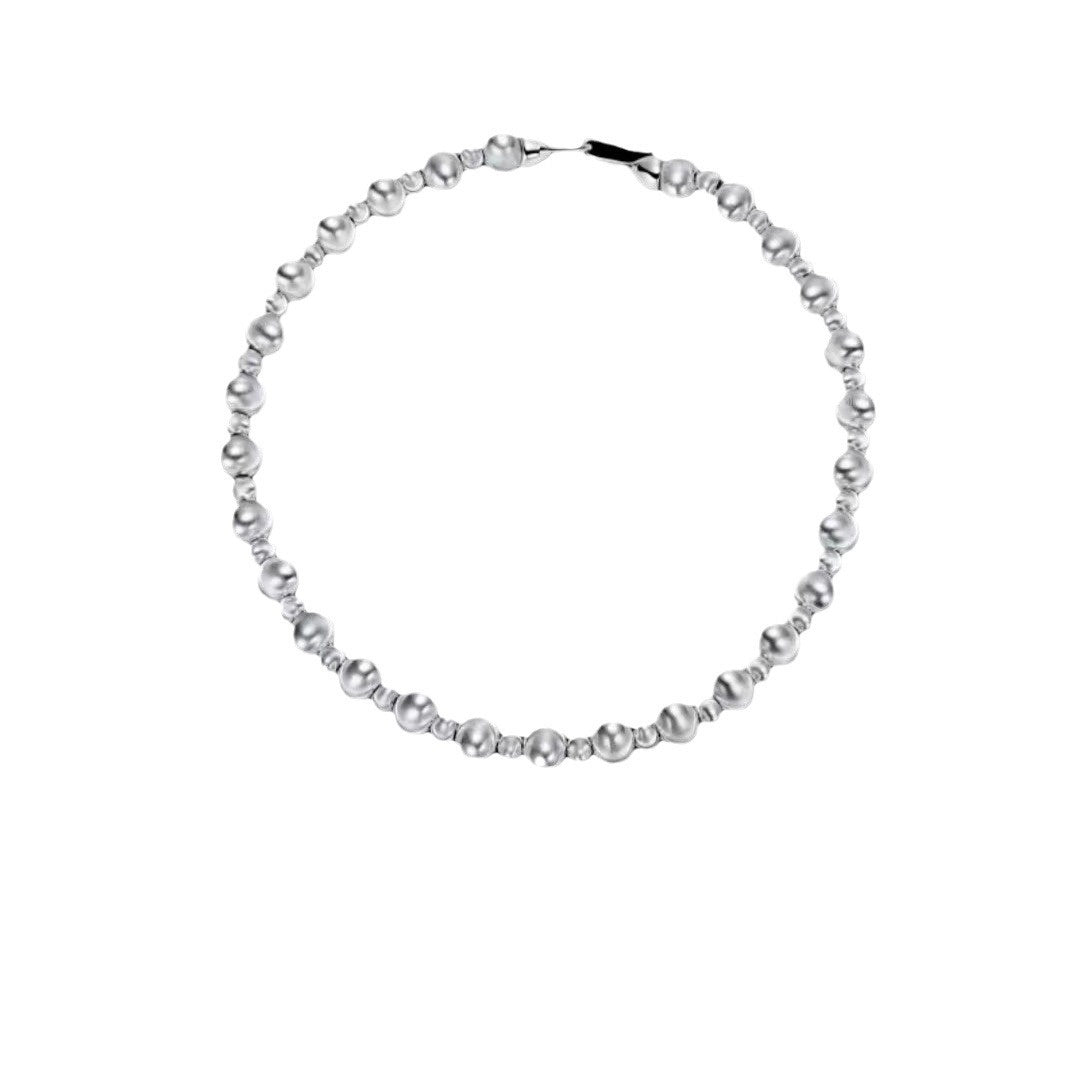 Brushed Beaded Necklace