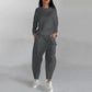 Women's 2 pcs Tie Back Sweat Suit